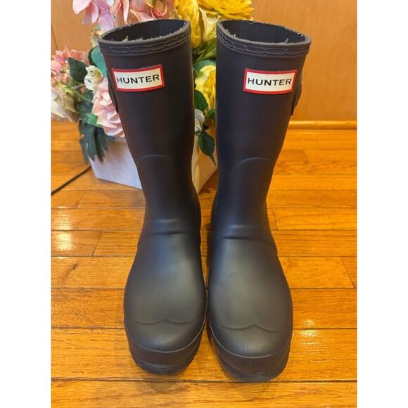 nwob Hunters Boots Women's Original BLACK Short Boots UK6 US 8 (1500 - Picture 2 of 12